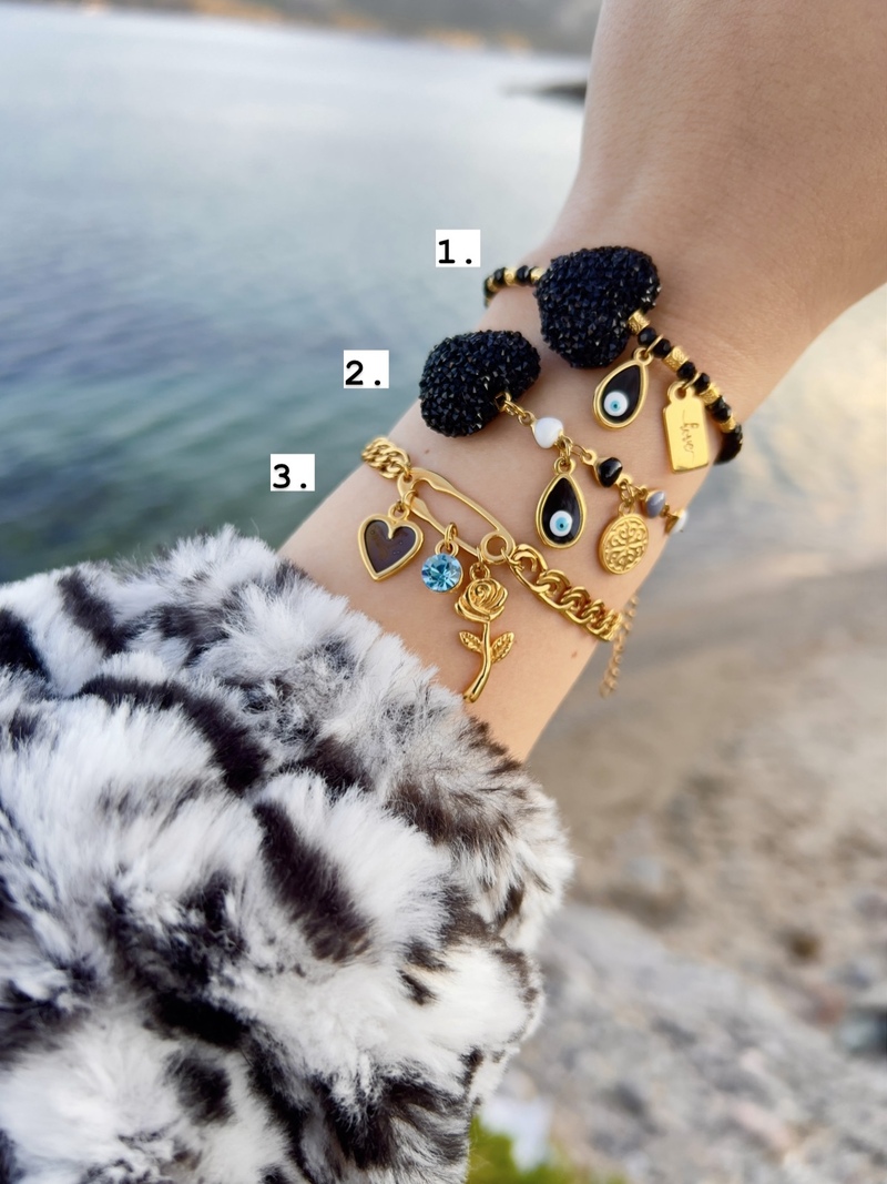 Black Hearts Bracelets