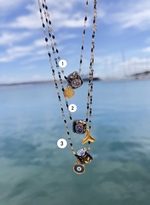 Black & Gold Cube Necklace - Image 2