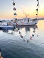 Silver Colorful Eyes Choker