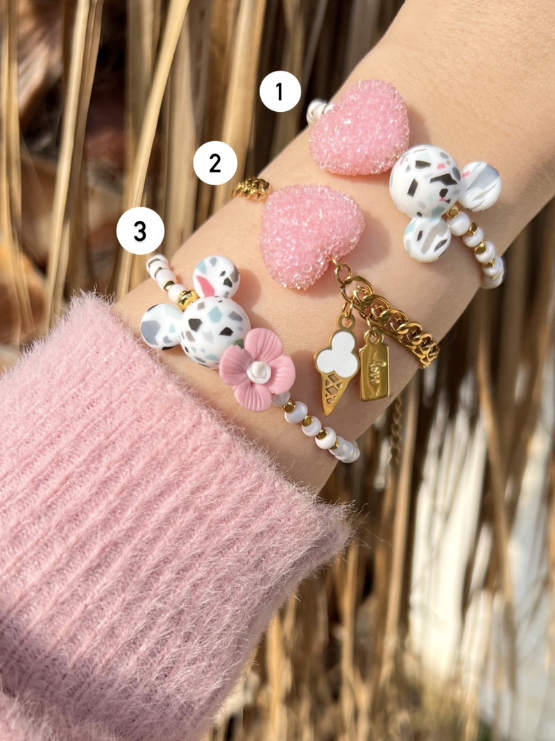 Mickey and Hearts Bracelets