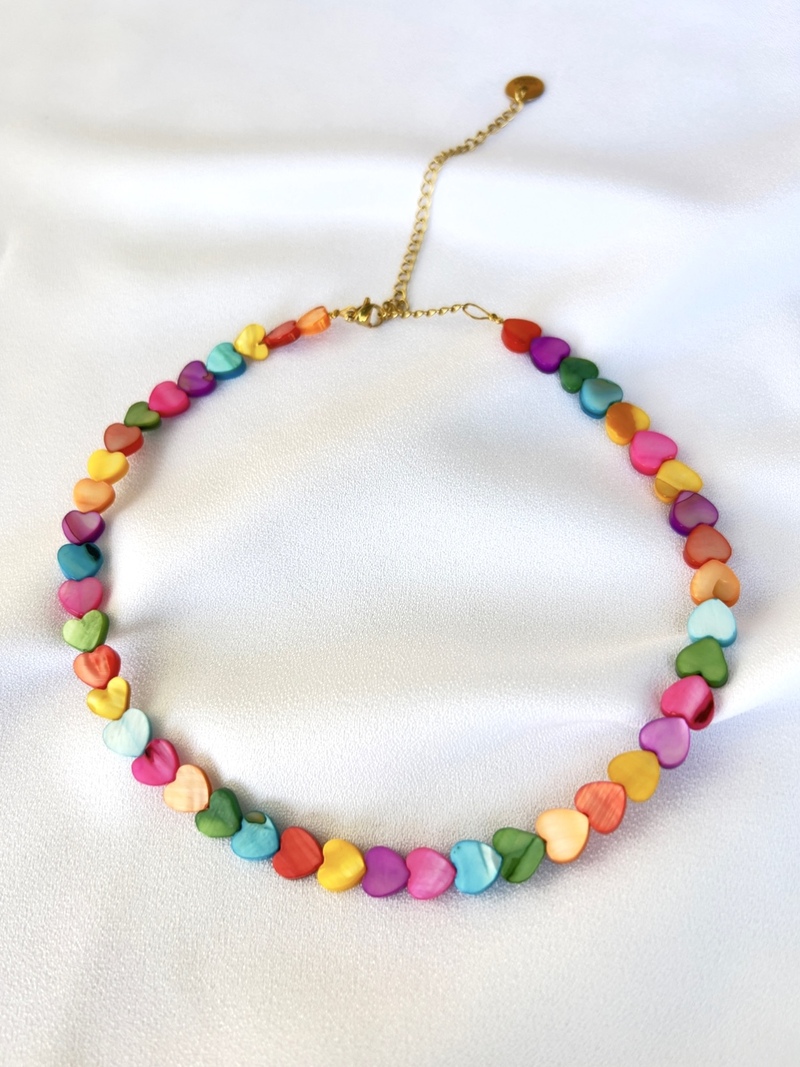 Rainbow Hearts Necklace