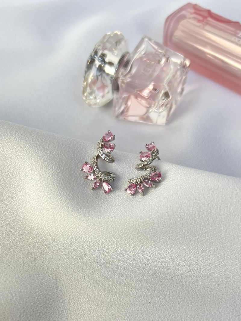 Pink Waterdrop Earrings