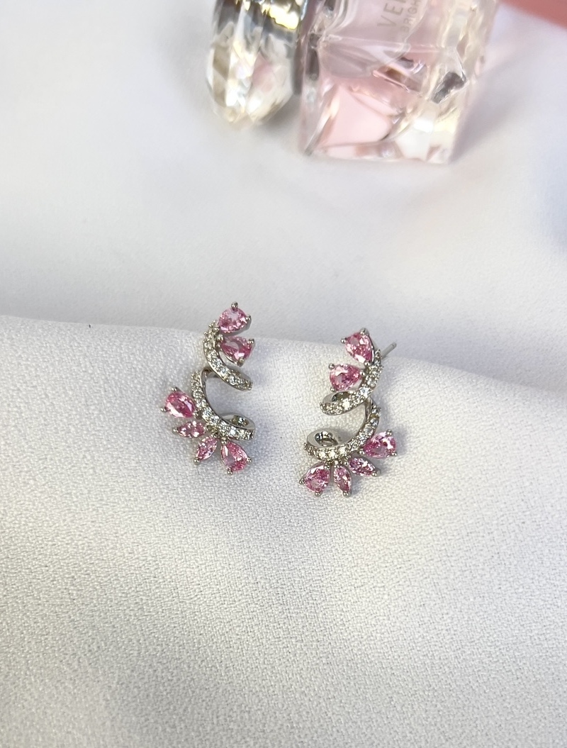 Pink Waterdrop Earrings
