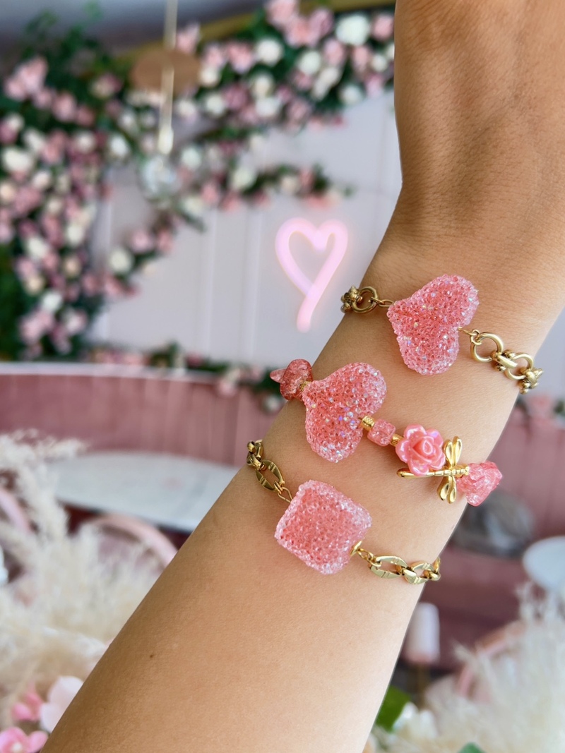 Peachy & Sparkly  Bracelets
