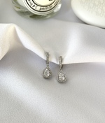 Silver Crystal Teardrop