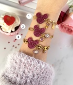 Pink Glitter Mickey Bracelets - Image 2