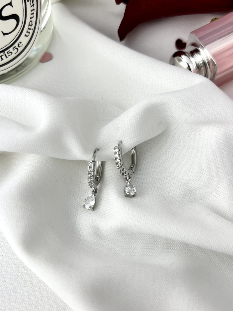Silver Crystal Earrings