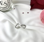 Heart Silver Hoops - Image 2