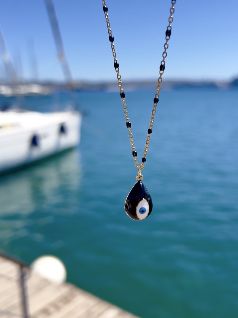Black Drop Necklace