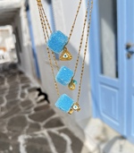 Ocean Sugar Cube Necklace