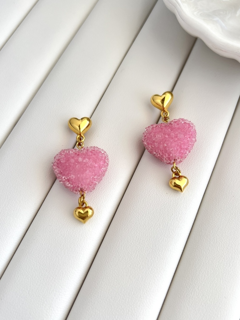 Pink Sugar Heart Earrings