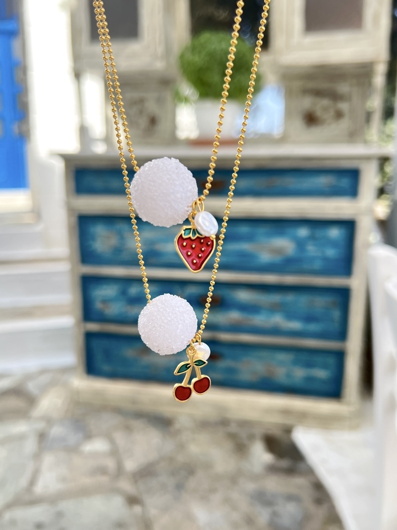 Strawberry & Cherry Necklace