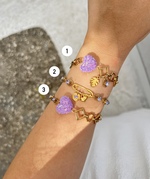 Lilac Sparkly Hearts Bracelets - Image 2