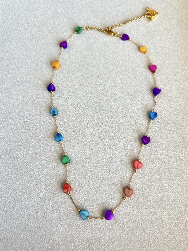 Rainbow Hearts Chain