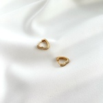 Heart Gold Hoops
