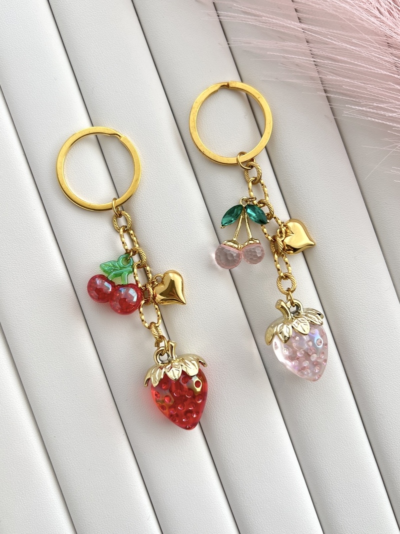 Cherry & Strawberry Keychain