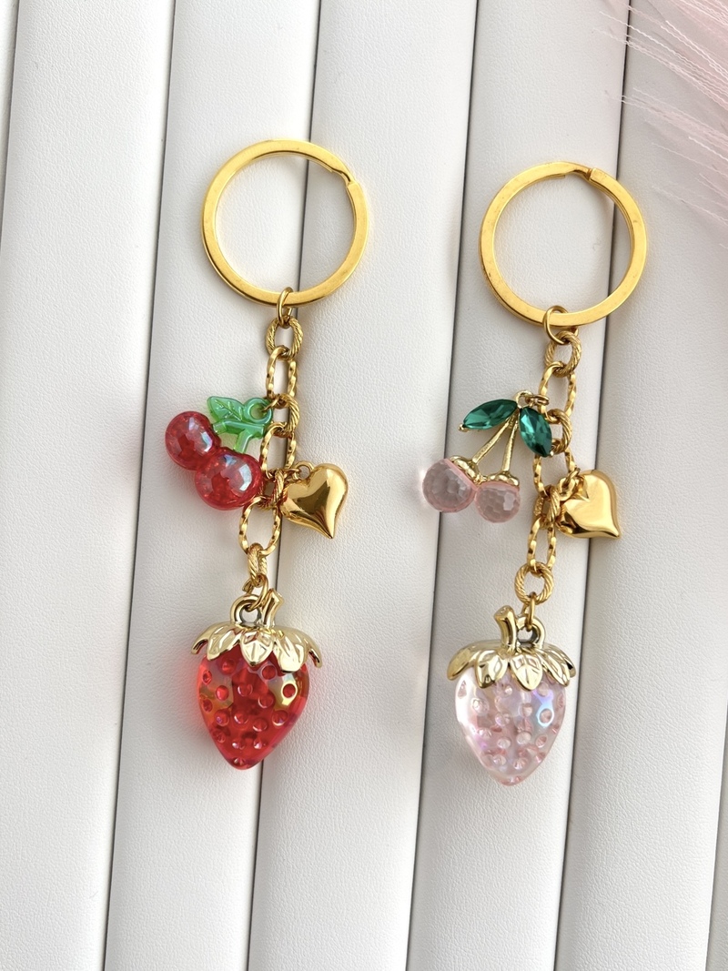 Cherry & Strawberry Keychain