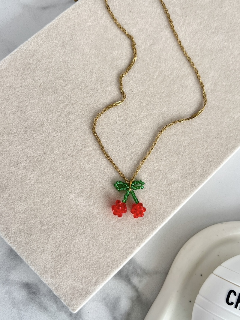 Cherry Bead Necklace