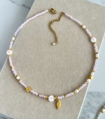 Pink Daisy Necklace