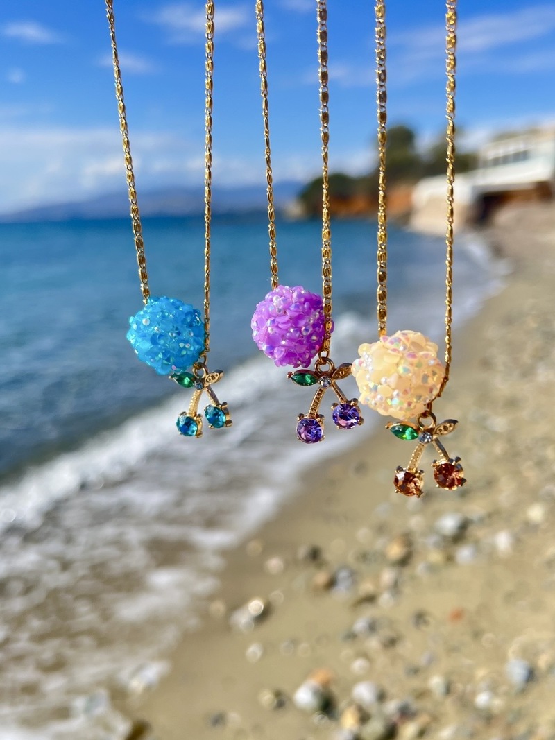 Colorful Cherry Necklace