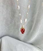 Pearly Strawberry Necklace
