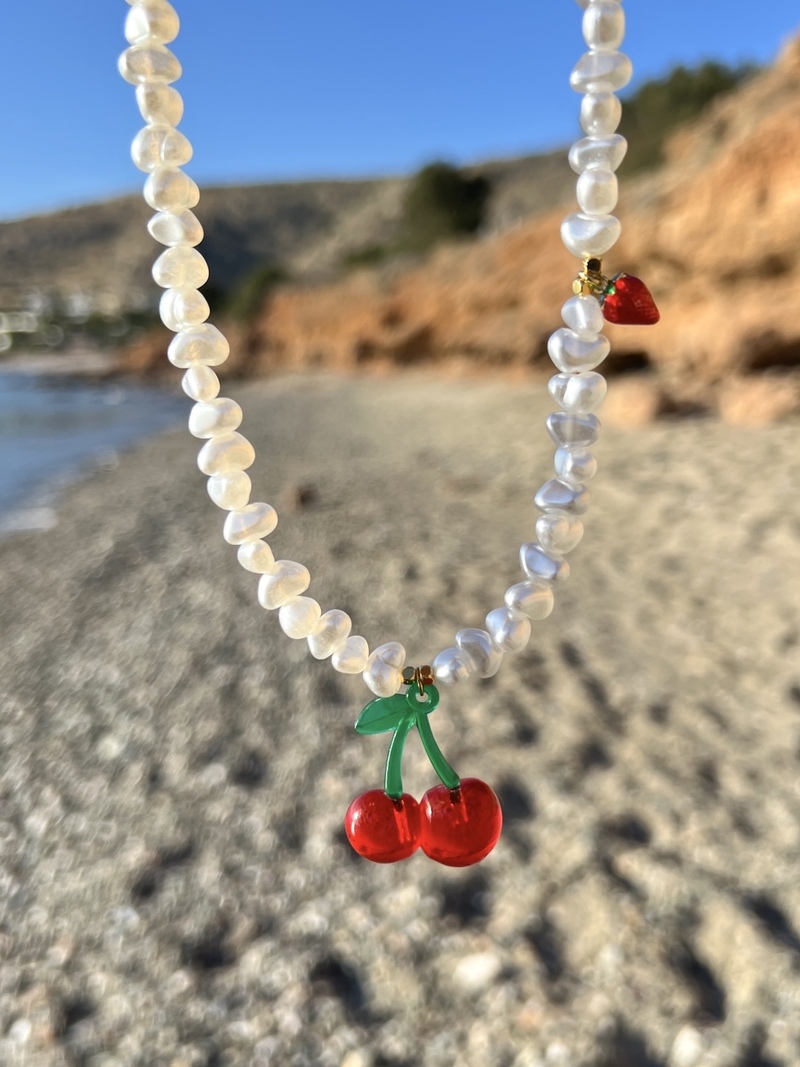 Cherry cream Necklace