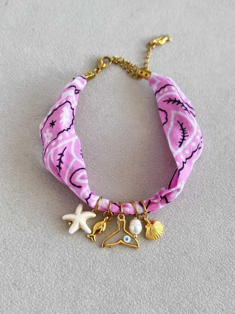 Pink Bandana Anklet