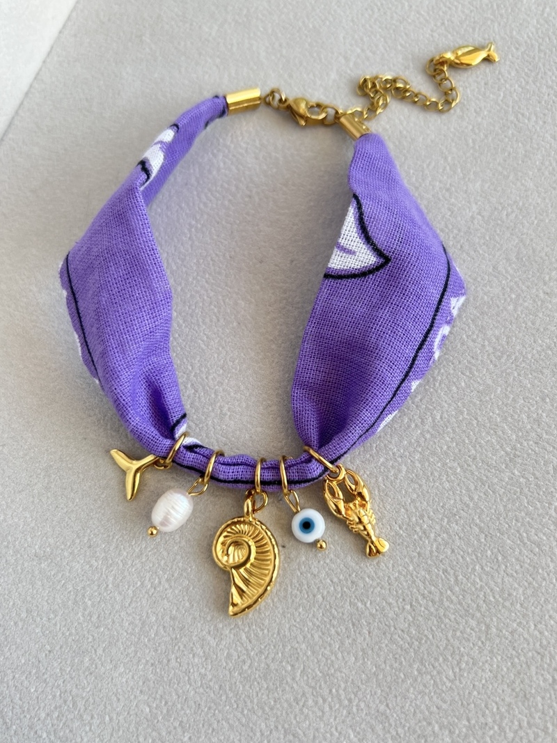 Purple Bandana Anklet