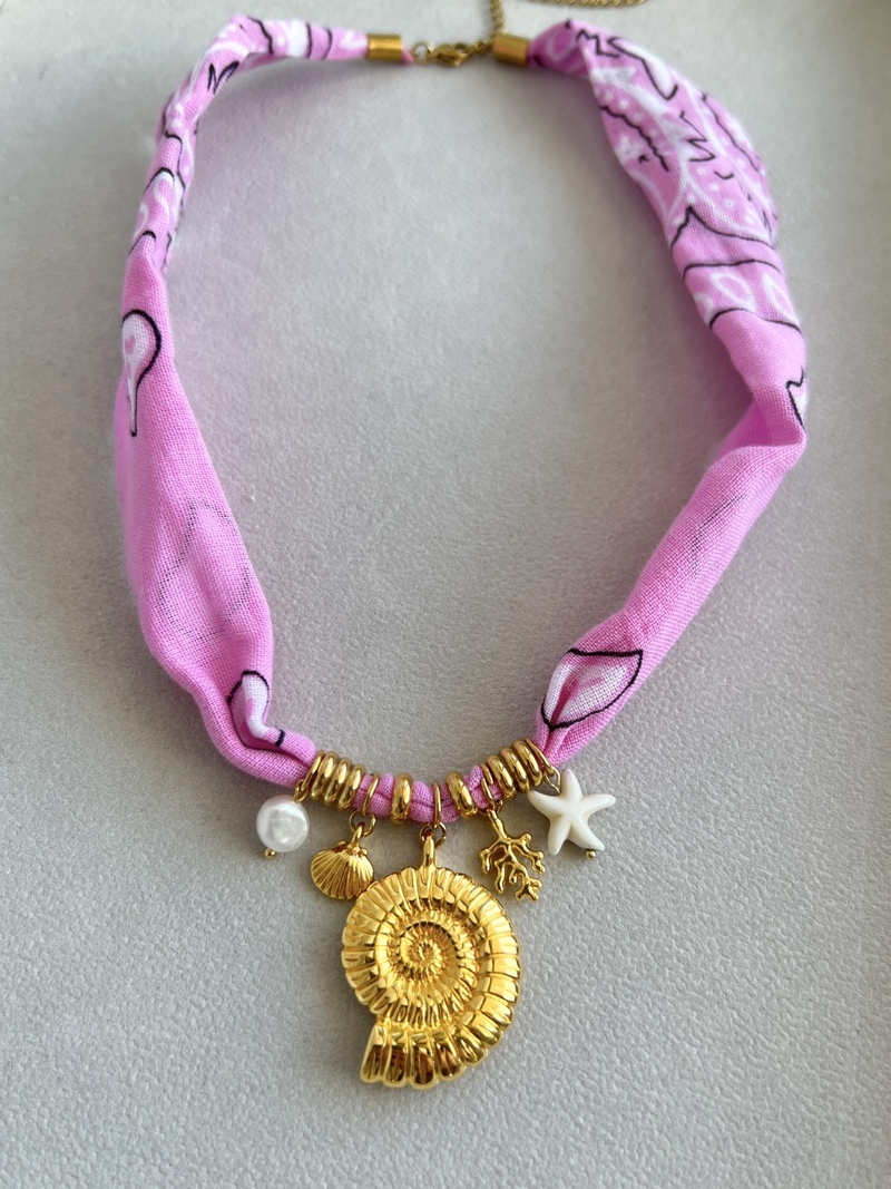 Pink Bandana Necklace