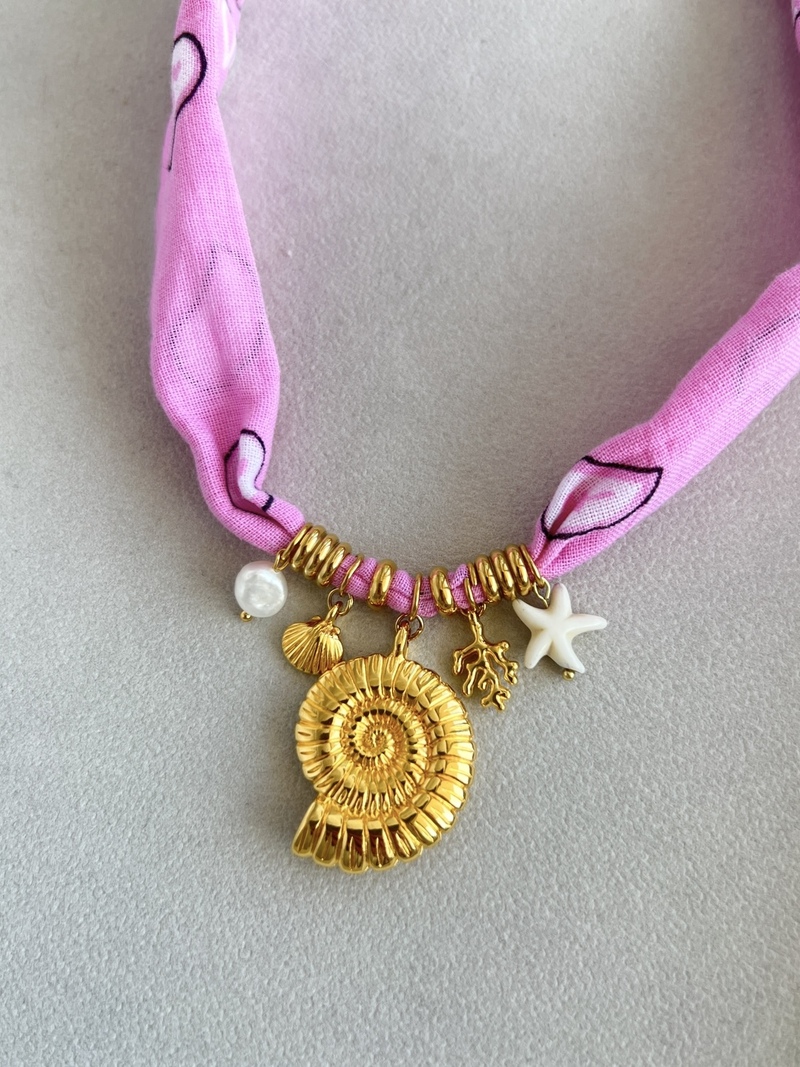 Pink Bandana Necklace