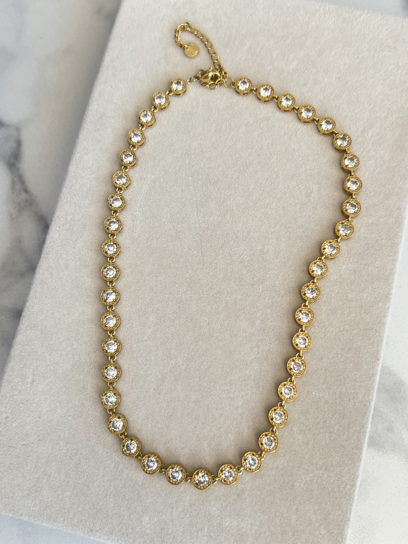 Gold Crystal Necklace