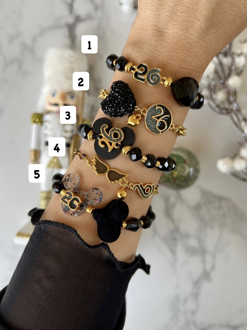 Snowfall Noir Bracelets