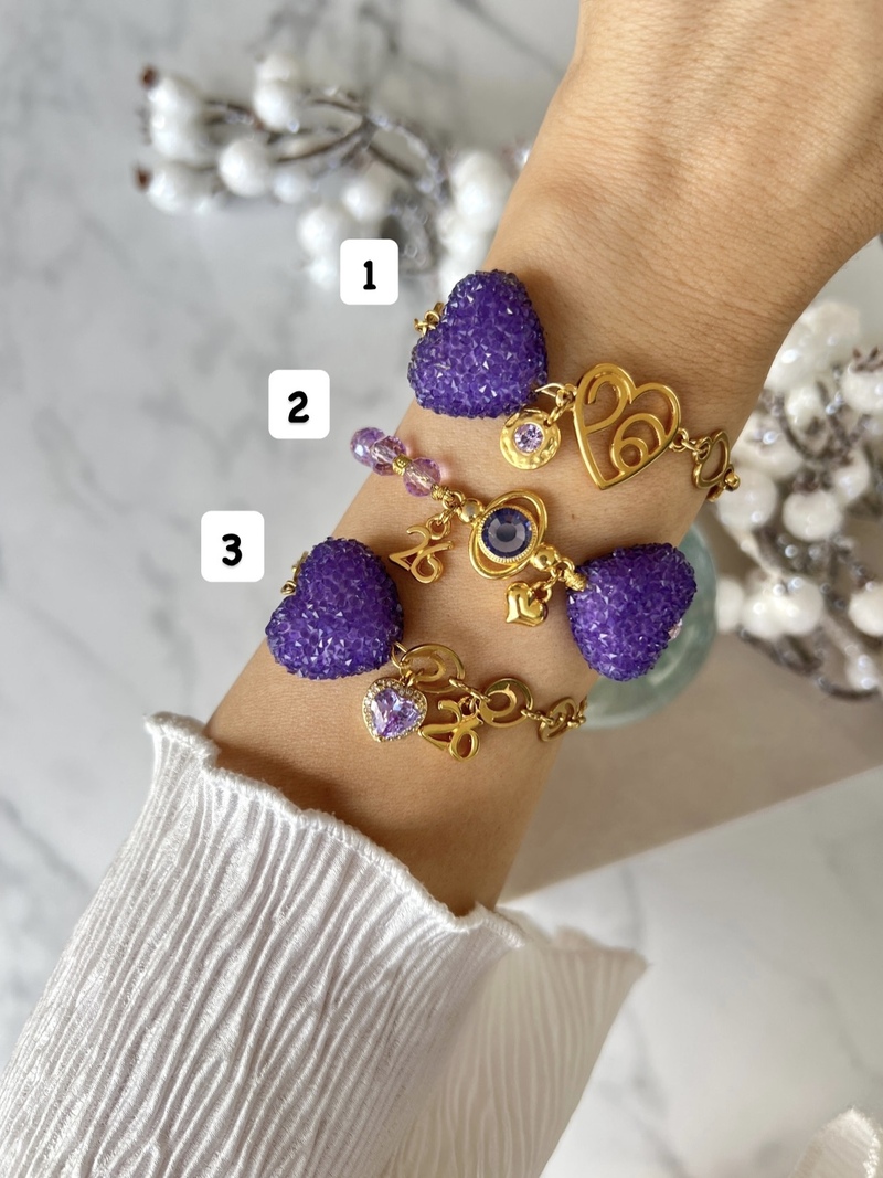 Purple Holiday Bracelets