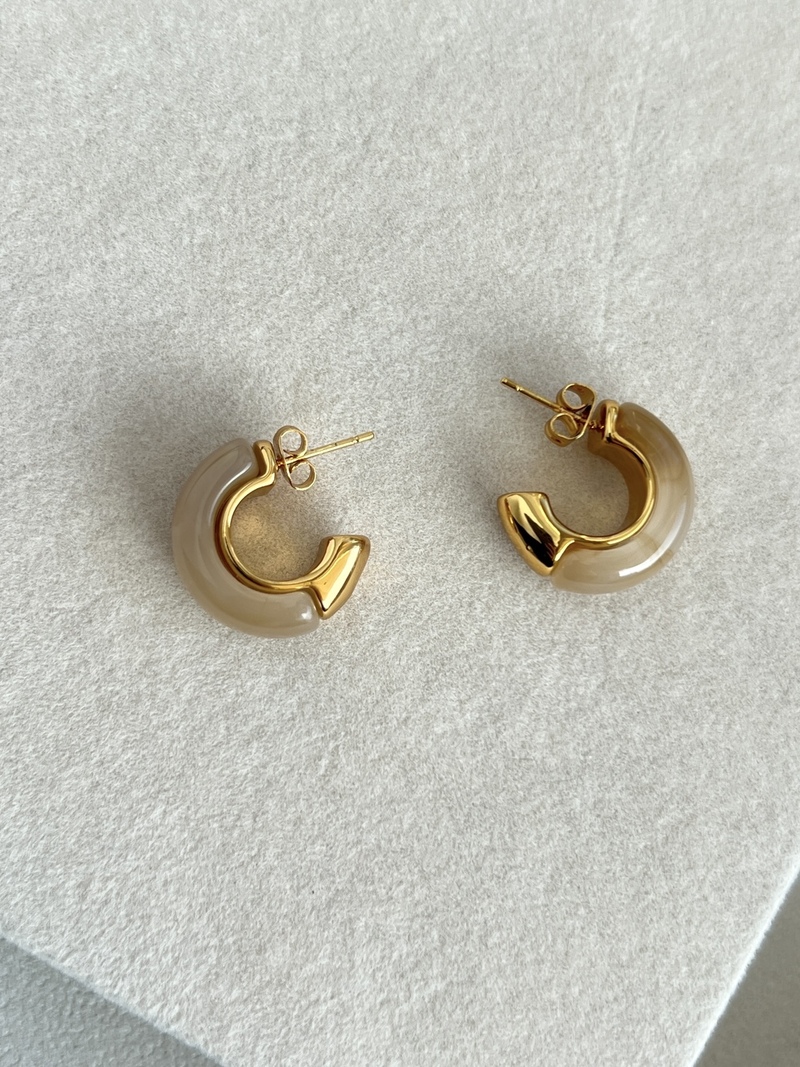 Beige Hoops