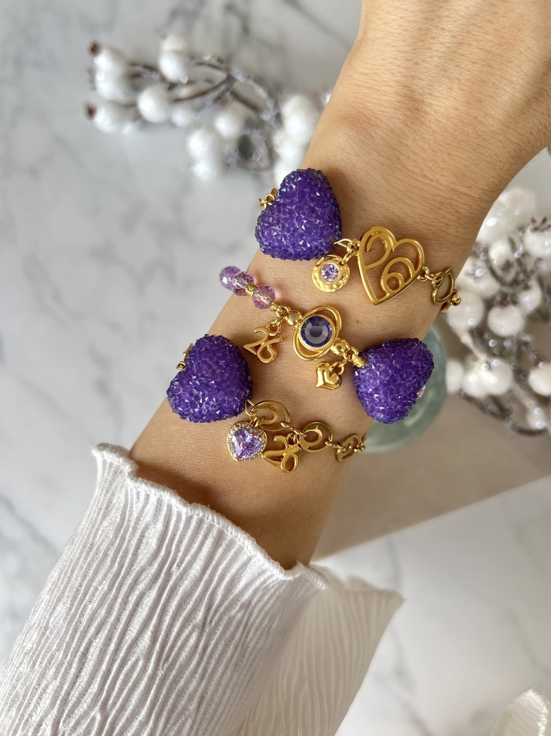 Purple Holiday Bracelets