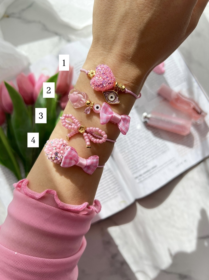 Pink Bow March Bracelets