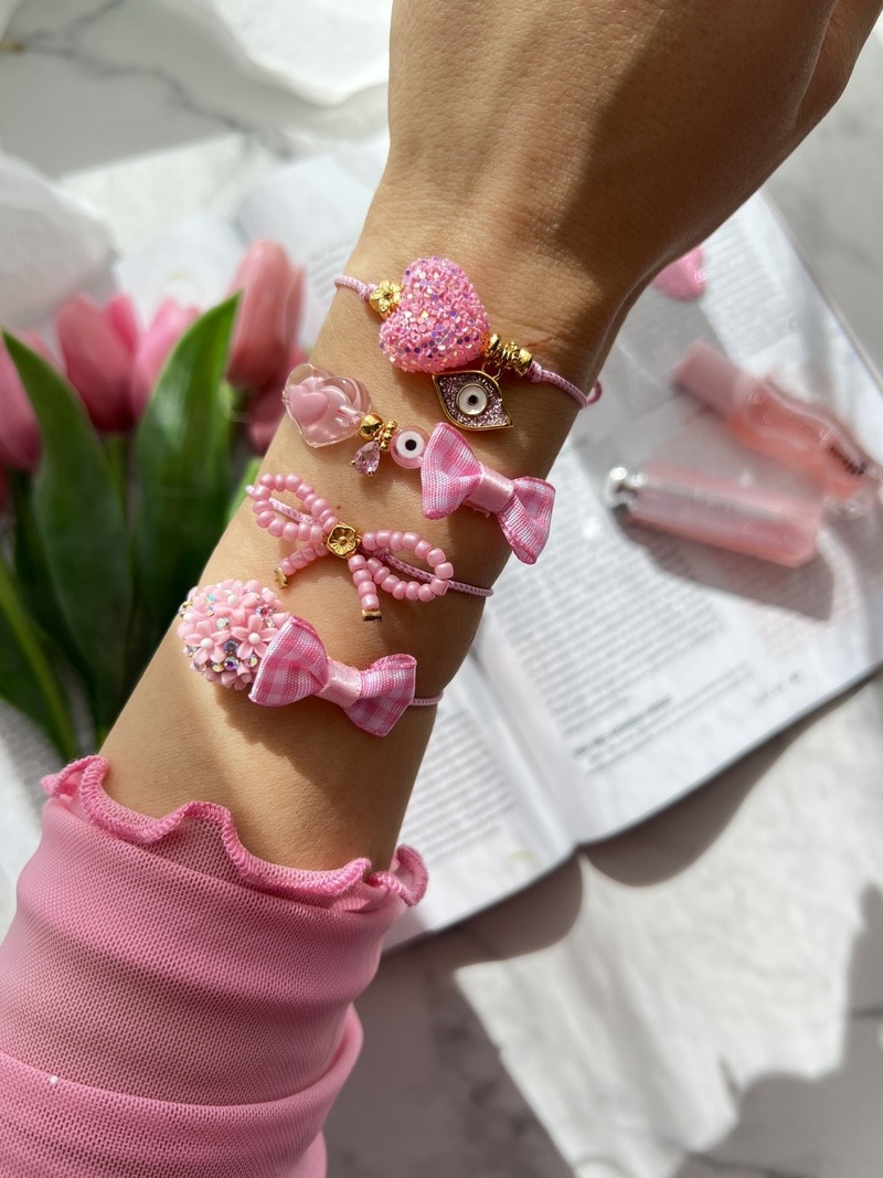 Pink Bow March Bracelets