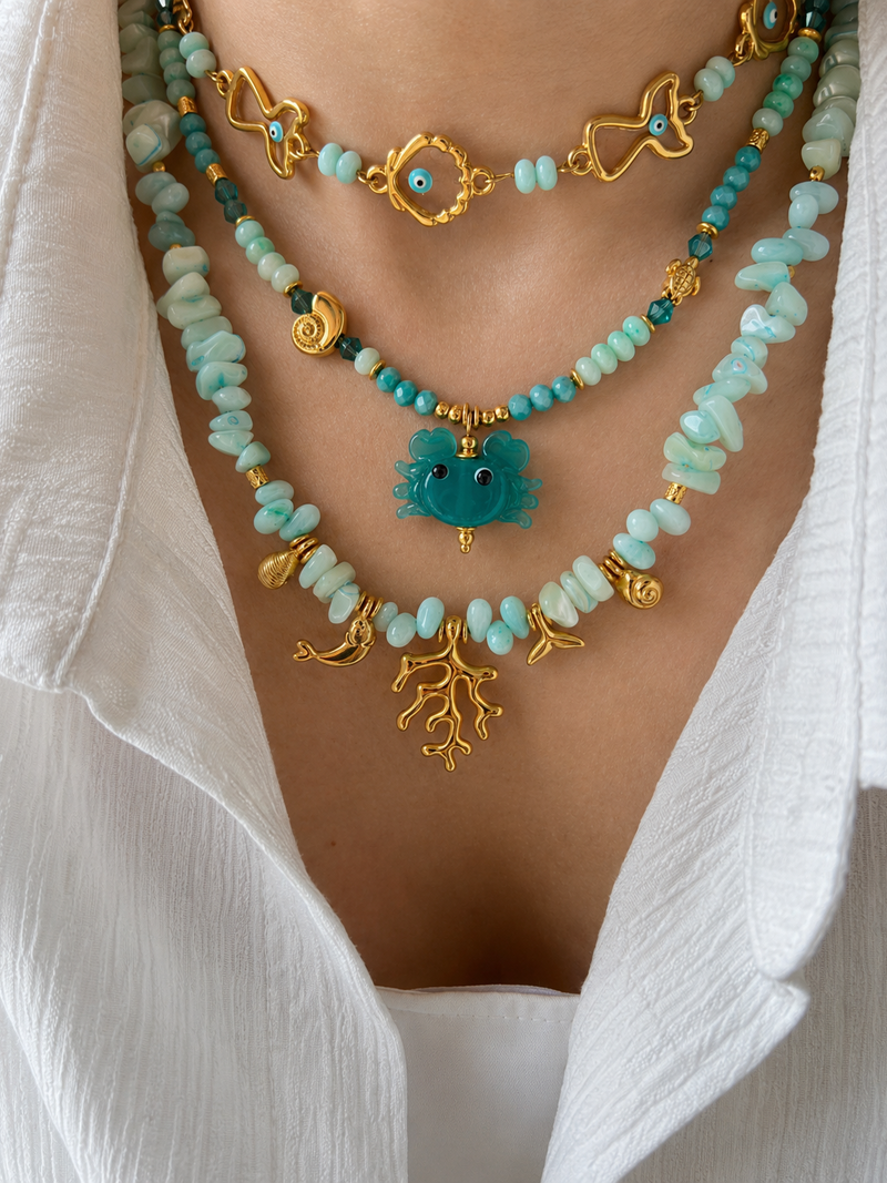Turquoise Crab Necklace