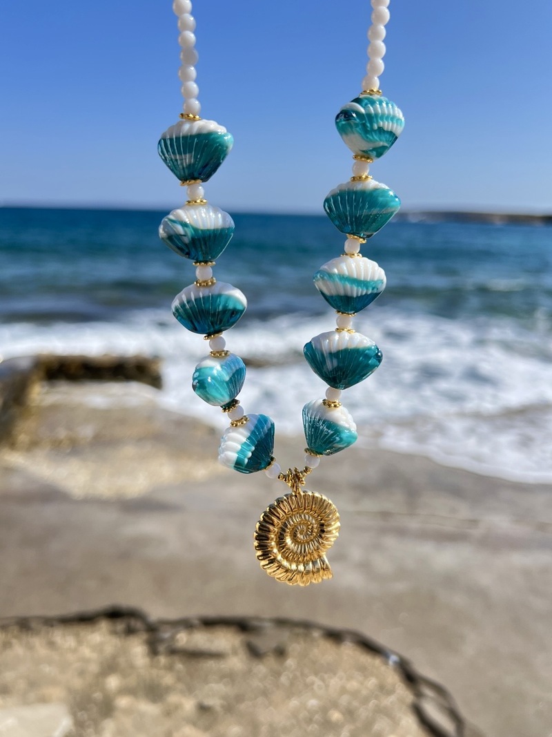 Turquoise Shelly Necklace