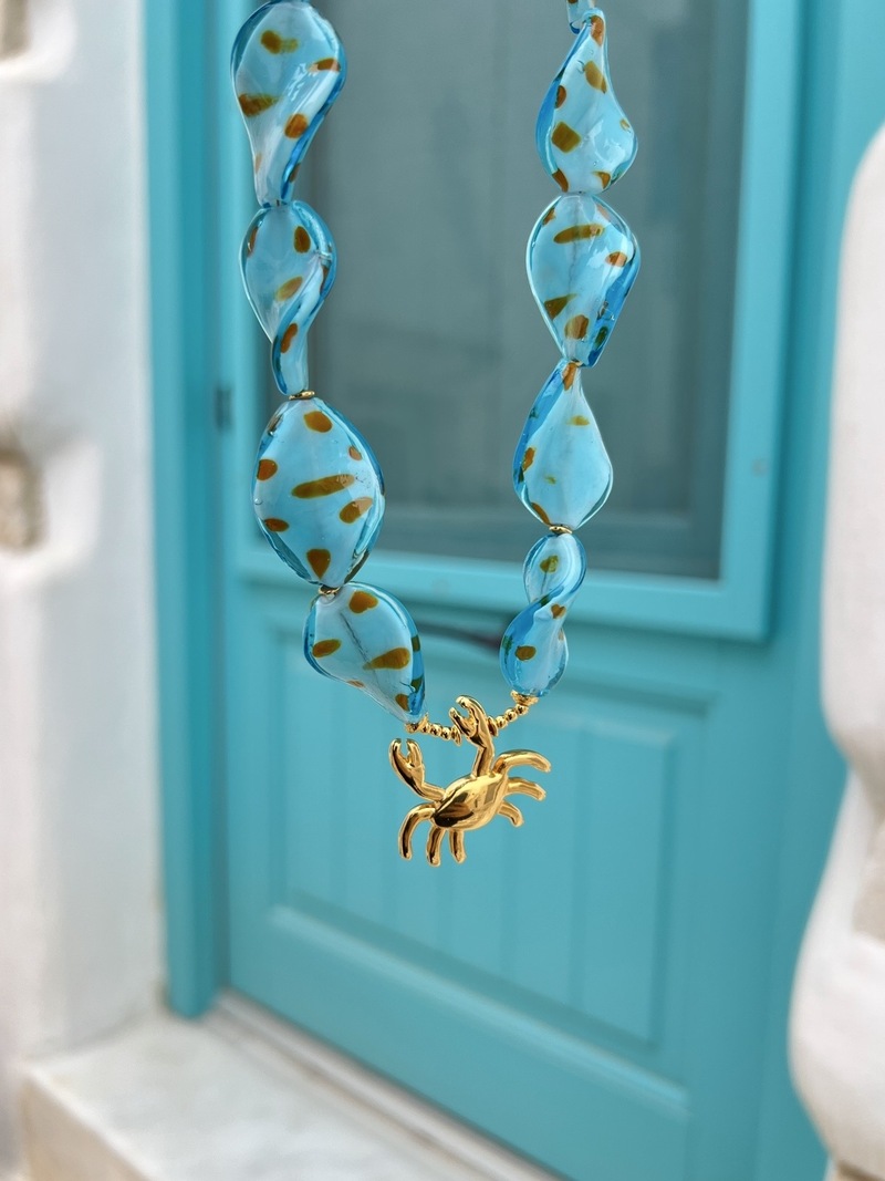 Polka Crabby Necklace