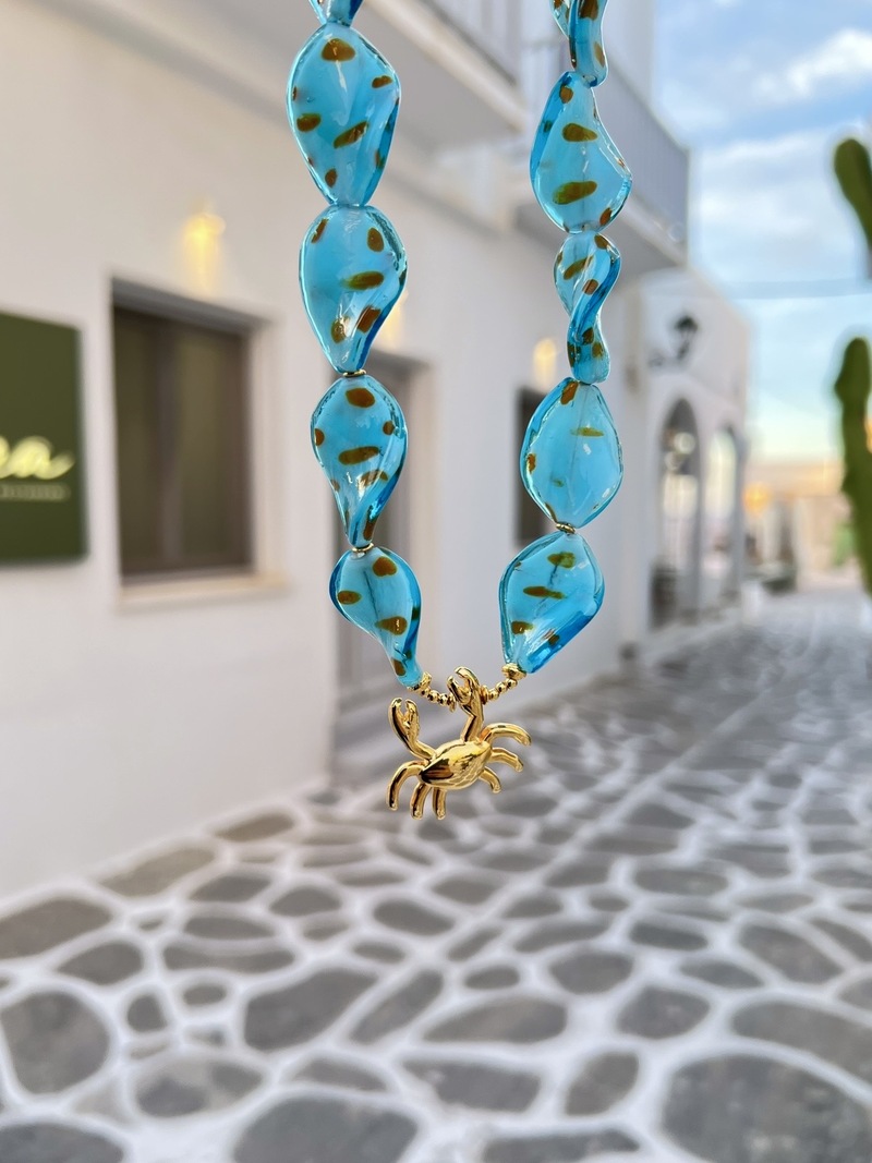 Polka Crabby Necklace