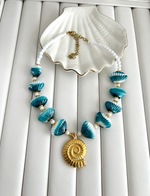 Turquoise Shelly Necklace - Image 2