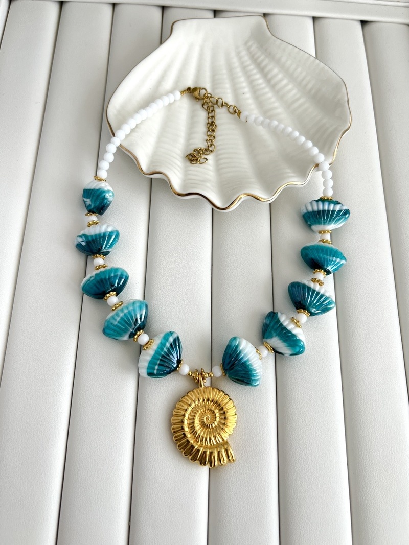 Turquoise Shelly Necklace