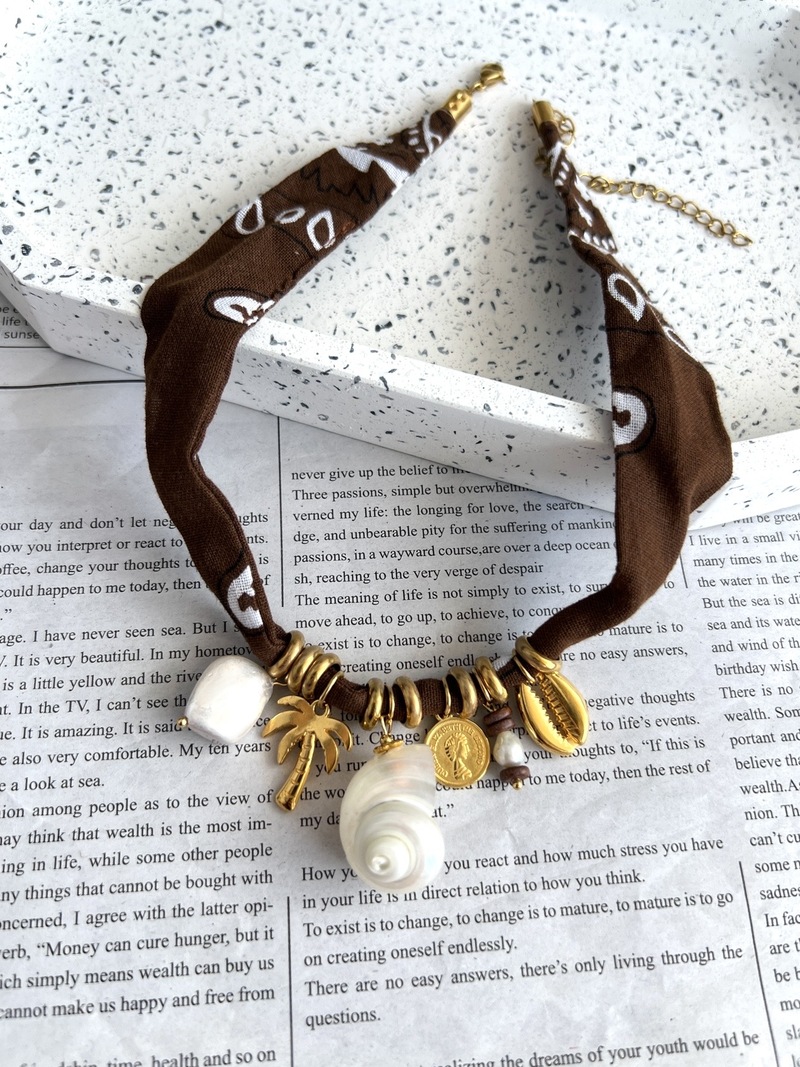 Brown Bandana Necklace