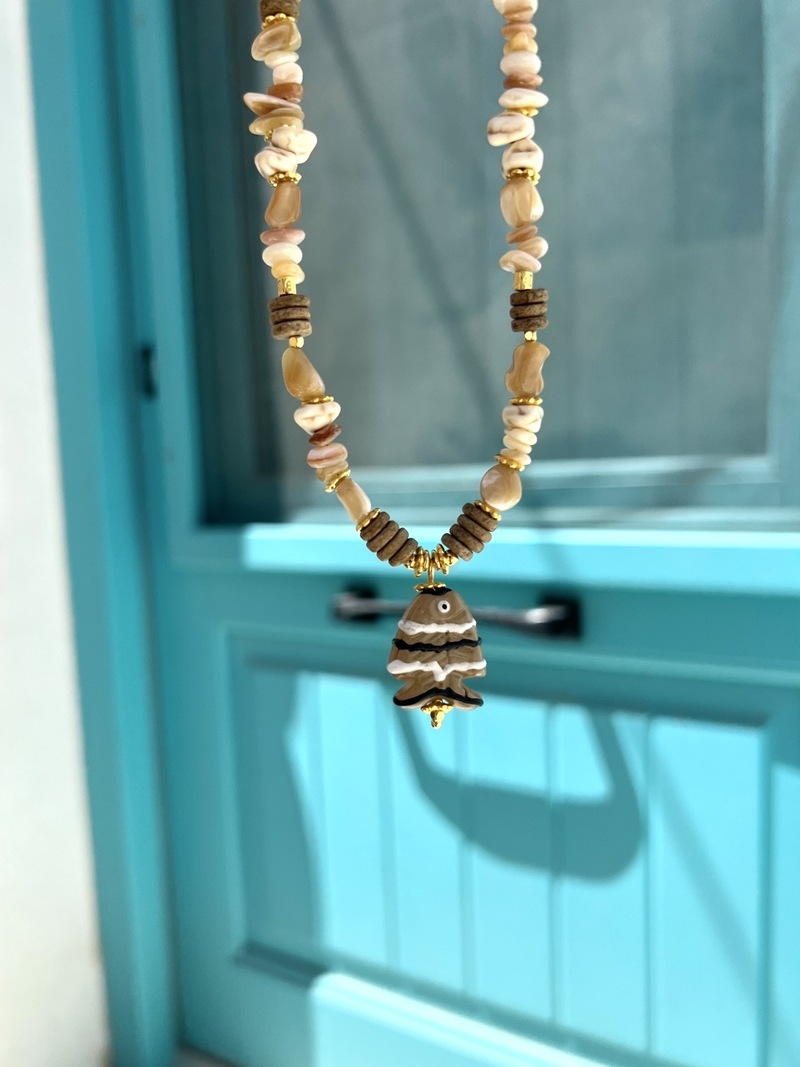 Beige Fishie Necklace