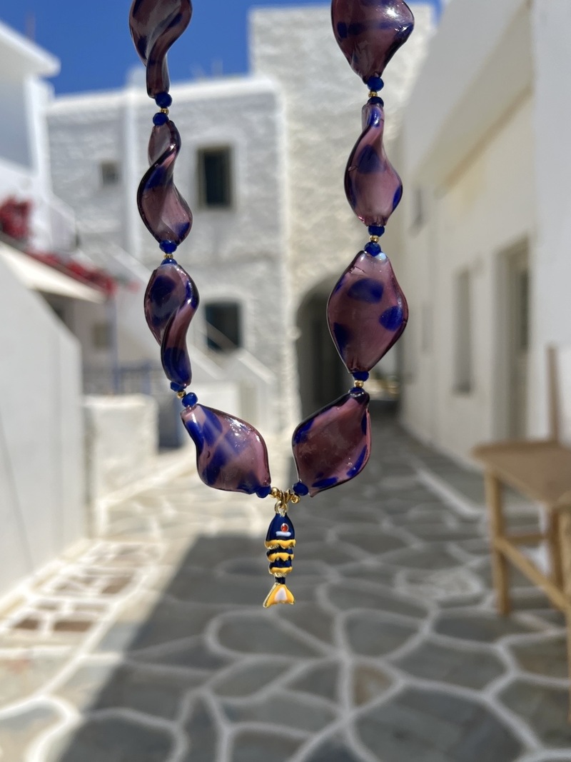 Blue Fish Necklace